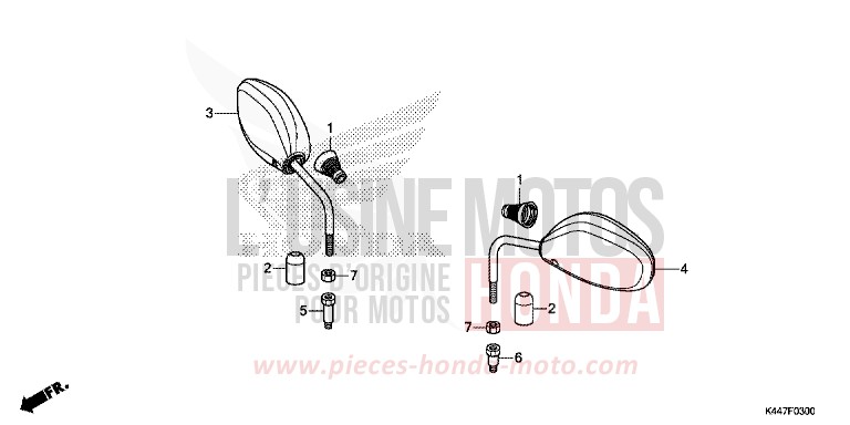 MIROIR de NSC110MPD M00NDUST SILVER METALLIC (NHB29) 2019