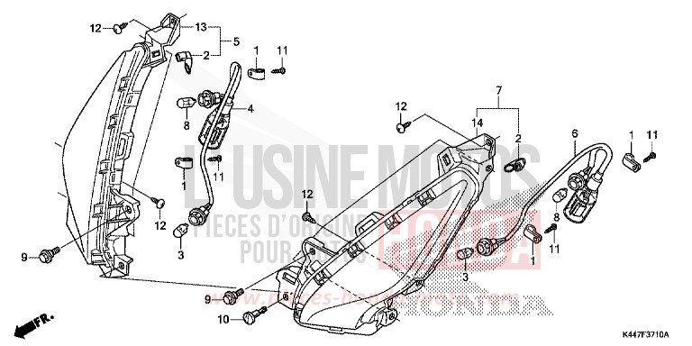 CLIGNOTANT AVANT de NSC110MPD MAT CARBONIUM GRAY METALLIC (NHB52) 2019