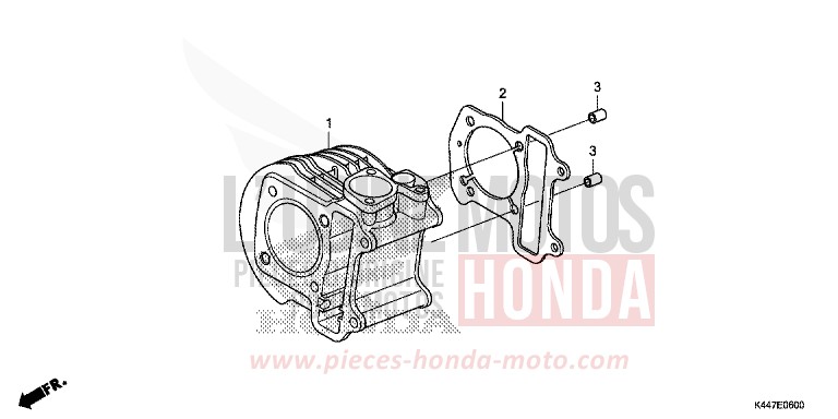 CYLINDRE de NSC110MPD PEARL COOL WHITE (NHA16) 2019