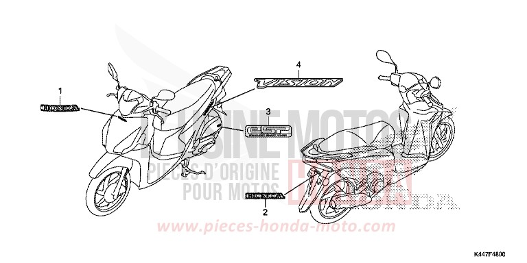 MARQUE de NSC110MPD PEARL COOL WHITE (NHA16) 2019