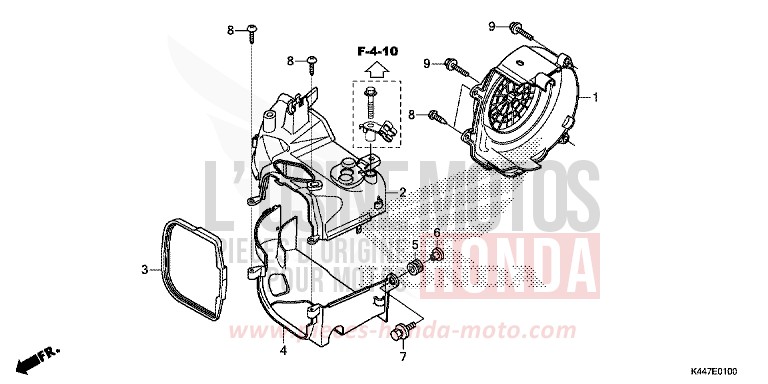BUSE/GAINE DE VENTILATEUR de NSC110MPD PEARL NIGHTSTAR BLACK (NHA84) de 2019