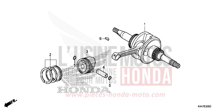 VILEBREQUIN/PISTON de NSC110MPD PEARL SPLENDOR RED (R369) 2019