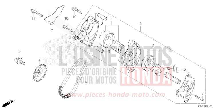 POMPE A HUILE de SH350i MAT PEARL DIASPRO RED (R414) 2025
