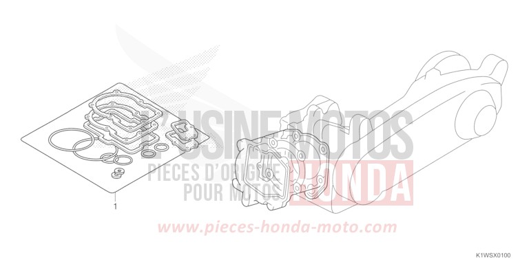 TROUSSE DE JOINT A de SH350i MAT PEARL DIASPRO RED (R414) 2025
