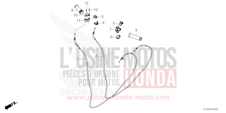 COMMUTATEUR/CABLE de SH350i MAT PEARL DIASPRO RED (R414) 2025