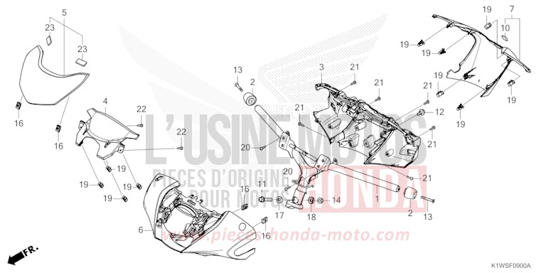 TUYAU DE GUIDON/REVETEMENT DE GUIDON de SH350i MAT PEARL DIASPRO RED (R414) 2025