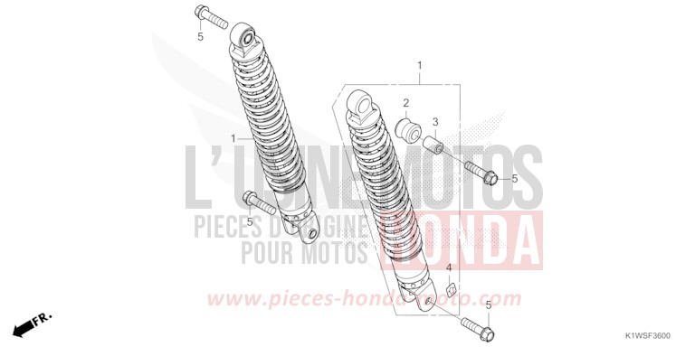 COUSSIN ARRIERE de SH350i MAT PEARL DIASPRO RED (R414) 2025