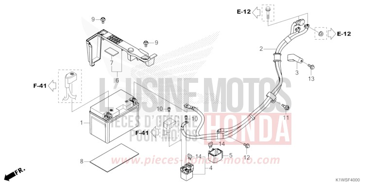 BATTERIE de SH350i MAT PEARL DIASPRO RED (R414) 2025