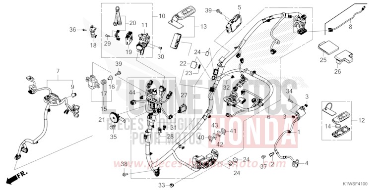 FAISCEAU DES FILS de SH350i MAT PEARL DIASPRO RED (R414) 2025