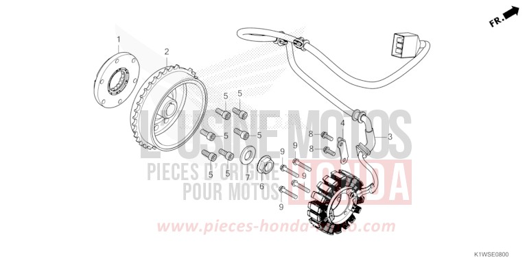 GENERATRICE de SH350i NOIR (NH1) 2025