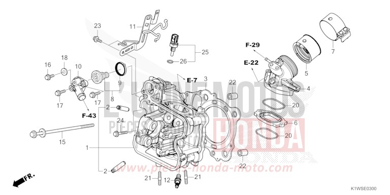 CULASSE de SH350i PEARL NEBBIA WHITE (NHC95) 2025