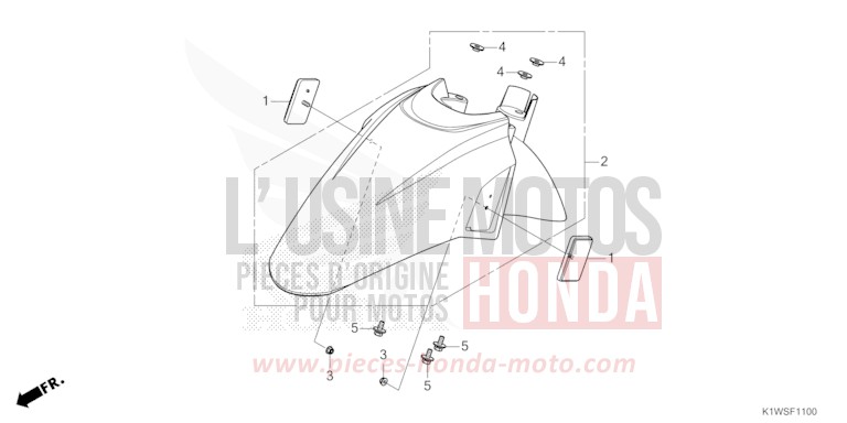 AILE AVANT de SH350i PEARL NEBBIA WHITE (NHC95) 2025