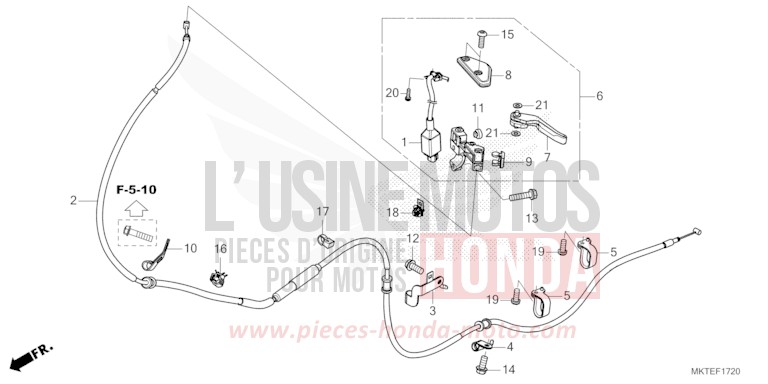 LEVIER DE STATIONNEMENT de X-ADV GRAPHITE BLACK (NHB01) de 2026