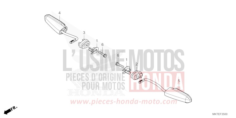 CLIGNOTANT ARRIERE de X-ADV GRAPHITE BLACK (NHB01) de 2026