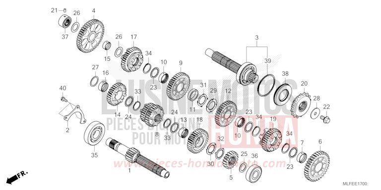 BOITE DE VITESSES (NT1100A) de NT1100 IRIDIUM GRAY METALLIC (NHC65) 2026