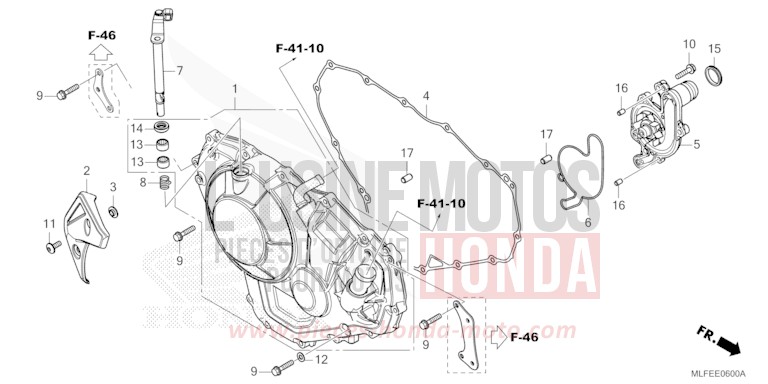 PANNEAU CARTER-MOTEUR D. (NT1100A) de NT1100 PEARL HAWKSEYE BLUE (PB409) de 2026