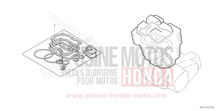 TROUSSE DE JOINT A de NT1100 GUNMETAL BLACK METALLIC (NHC52) de 2025