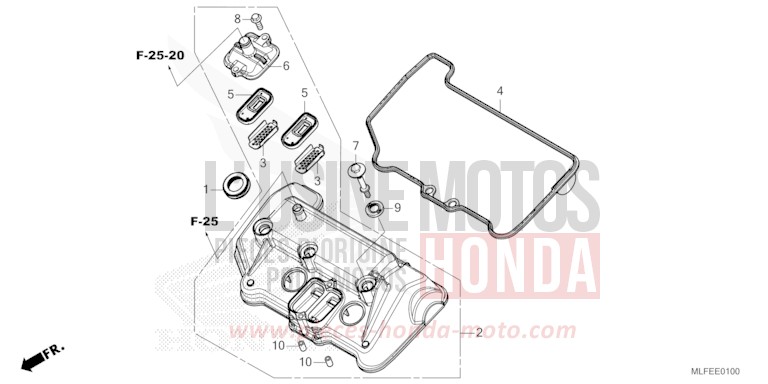 COUVERCLE DE CULASSE de NT1100 PEARL HAWKSEYE BLUE (PB409) de 2025