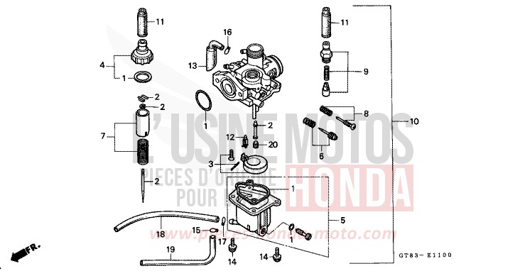 CARBURATEUR de Wallaroo JACKET GREEN (G134) de 1990