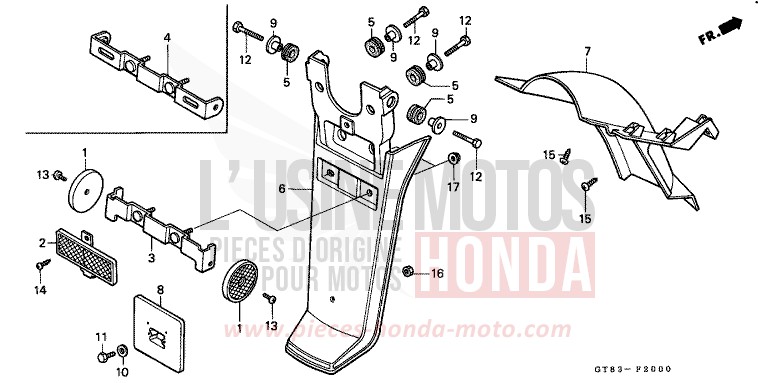 GARDE-BOUE ARRIERE de Wallaroo VIVID VIOLET (RP127) de 1990