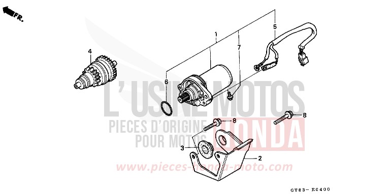 MOTEUR DE DEMARRAGE de Wallaroo ROSS WHITE (NH196) de 1990