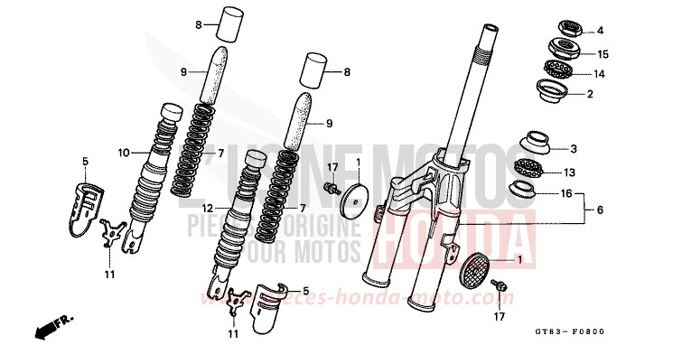 FOURCHETTE AVANT de Wallaroo ROSS WHITE (NH196) de 1990