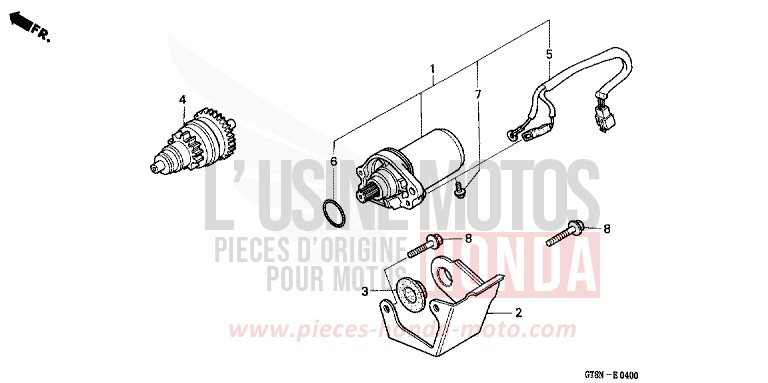 MOTEUR DE DEMARRAGE (PK50MN) de Wallaroo BRUGGE MAROON (R189) de 1992