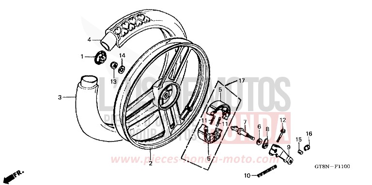 ROUE ARRIERE (1) de Wallaroo BRUGGE MAROON (R189) de 1992