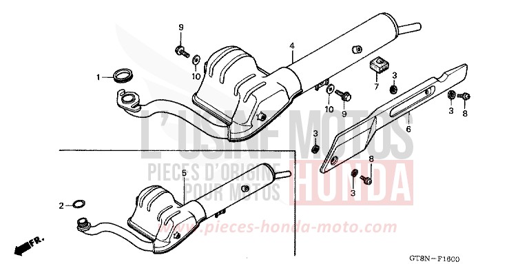 SILENCIEUX D'ECHAPPEMENT de Wallaroo BRUGGE MAROON (R189) de 1992