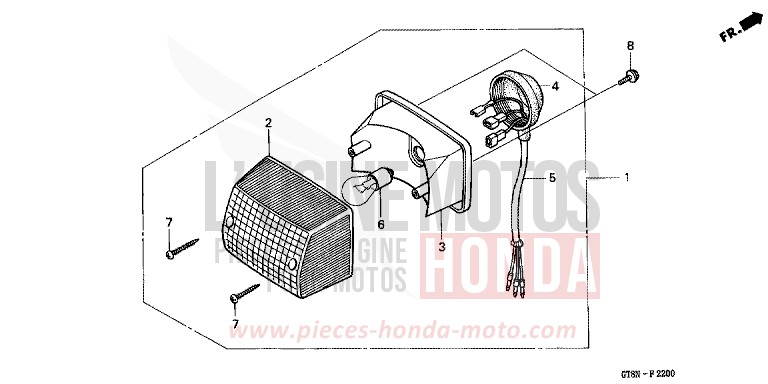 FEU ARRIERE de Wallaroo BRUGGE MAROON (R189) de 1992
