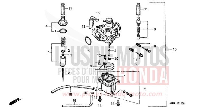 CARBURATEUR de Wallaroo BRUGGE PURPLE (RP122) de 1992