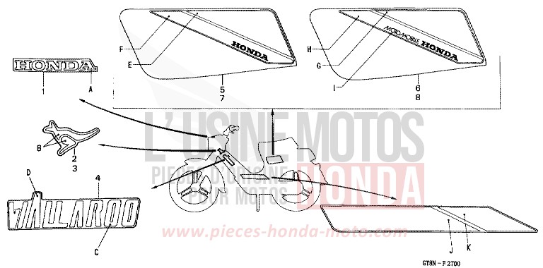 RAYURE/MARQUE (1) de Wallaroo CRICKET GREEN (G150) de 1992
