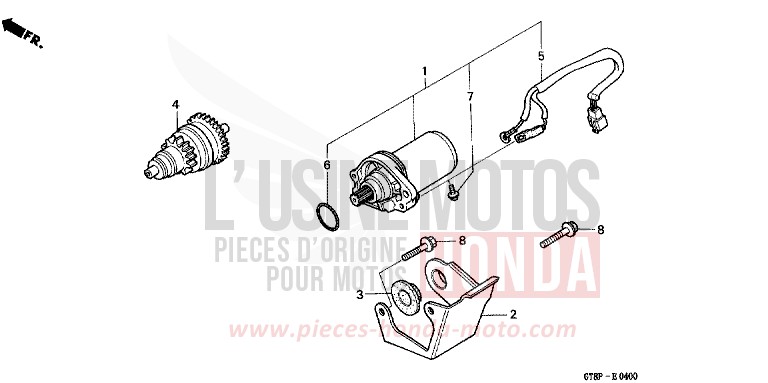 MOTEUR DE DEMARRAGE de Wallaroo MARTINET BLUE METALLIC (PB223) de 1993