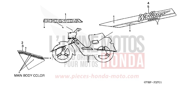 RAYURE/MARQUE (2) de Wallaroo MARTINET BLUE METALLIC (PB223) de 1993