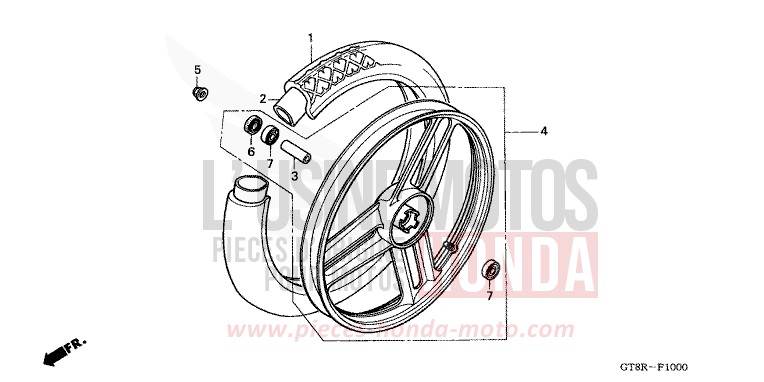 ROUE AVANT de Wallaroo MARTINET BLUE METALLIC (PB223) de 1994
