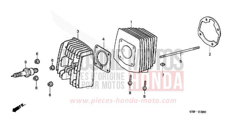 CYLINDRE/CULASSE de Wallaroo FLASH RED (R119) de 1993