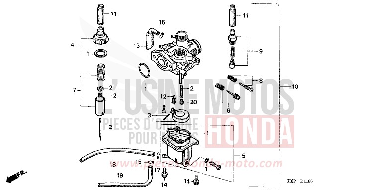 CARBURATEUR de Wallaroo FLASH RED (R119) de 1993