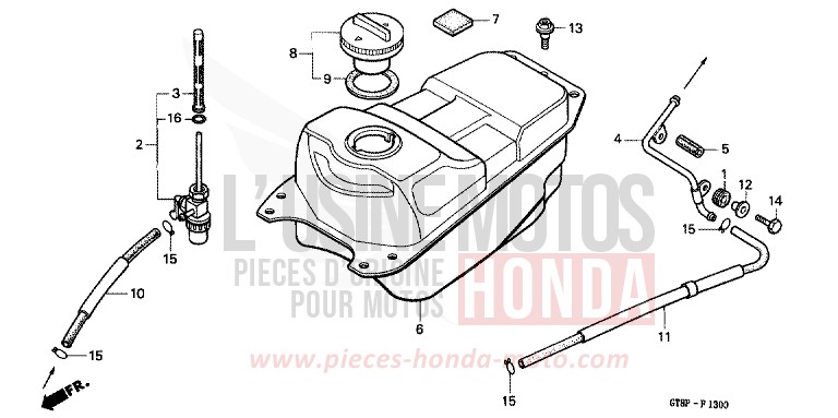 RESERVOIR A CARBURANT de Wallaroo FLASH RED (R119) de 1993