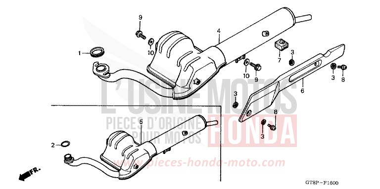 SILENCIEUX D'ECHAPPEMENT de Wallaroo FLASH RED (R119) de 1993