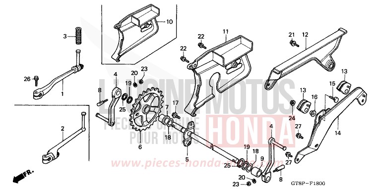 PEDALE/BIE. DE DEMARREUR DE KICK de Wallaroo ROSS WHITE (NH196) de 1993
