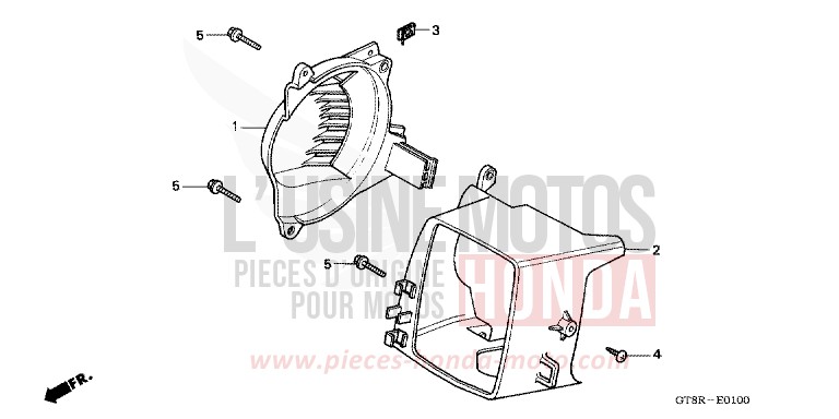 BUSE/ GAINE DE VENTILATEUR de Wallaroo NOIR (NH1) de 1994