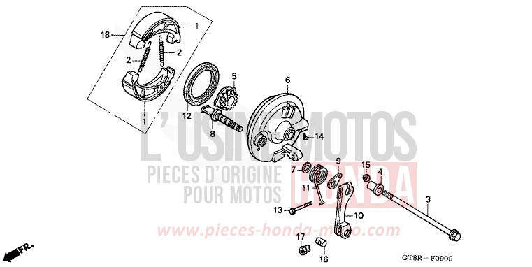 PANNEAU DE FREIN AVANT de Wallaroo NOIR (NH1) de 1994