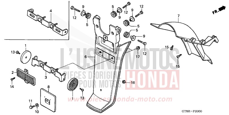 GARDE-BOUE ARRIERE de Wallaroo NOIR (NH1) de 1994