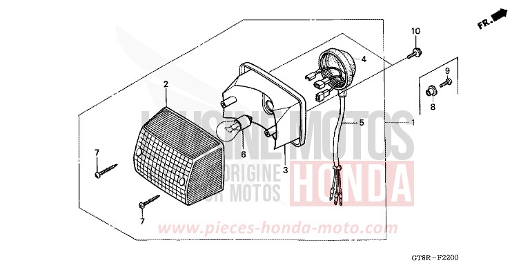 FEU ARRIERE de Wallaroo FIESTA VIOLET (RP130) de 1994