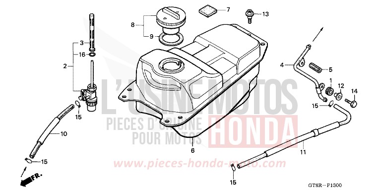 RESERVOIR A CARBURANT de Wallaroo FLASH RED (R119) de 1994