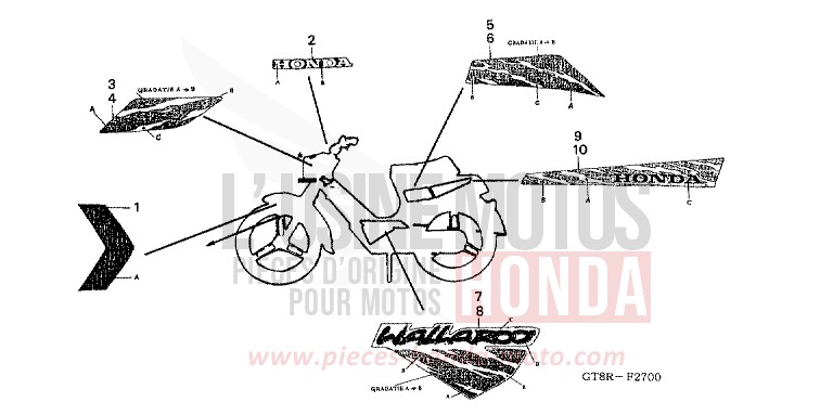RAYURE/MARQUE (1) de Wallaroo FLASH RED (R119) de 1994