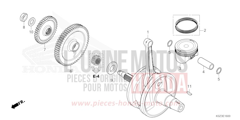 VILEBREQUIN/PISTON de GB350S GUNMETAL BLACK METALLIC (NHC52) 2025