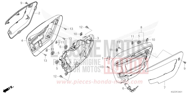 COUVERCLE LATERAL (CB350RS/GB350S) de GB350S GUNMETAL BLACK METALLIC (NHC52) 2025