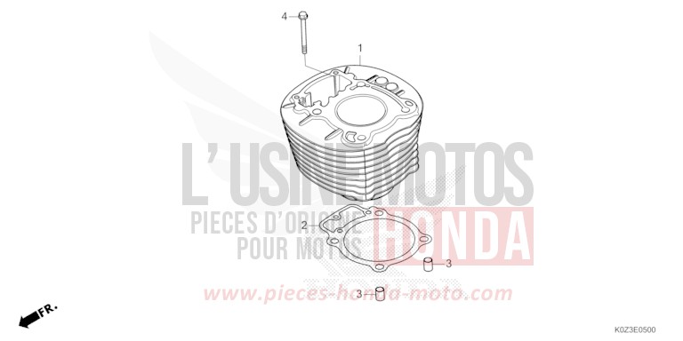 CYLINDRE de GB350S PEARL DEEP MUD GRAY (NHC47) 2025