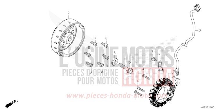 GENERATRICE de GB350S PEARL DEEP MUD GRAY (NHC47) 2025
